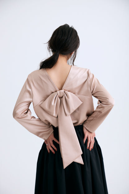 Back ribbon tops（Pink）