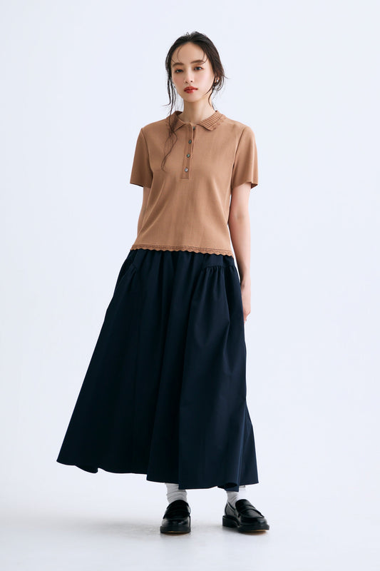 Opera gather skirt（Navy）