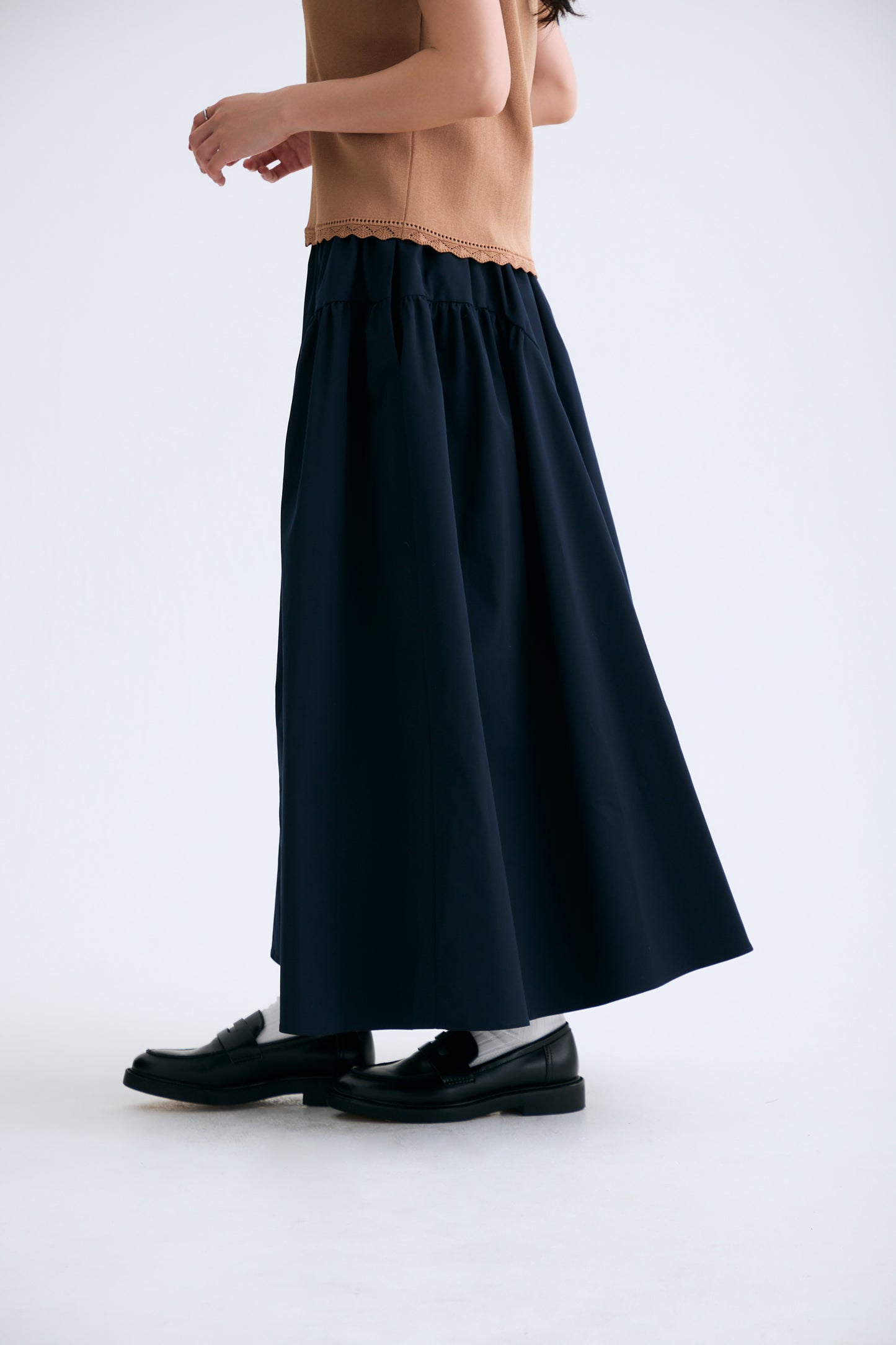 Opera gather skirt（Navy）