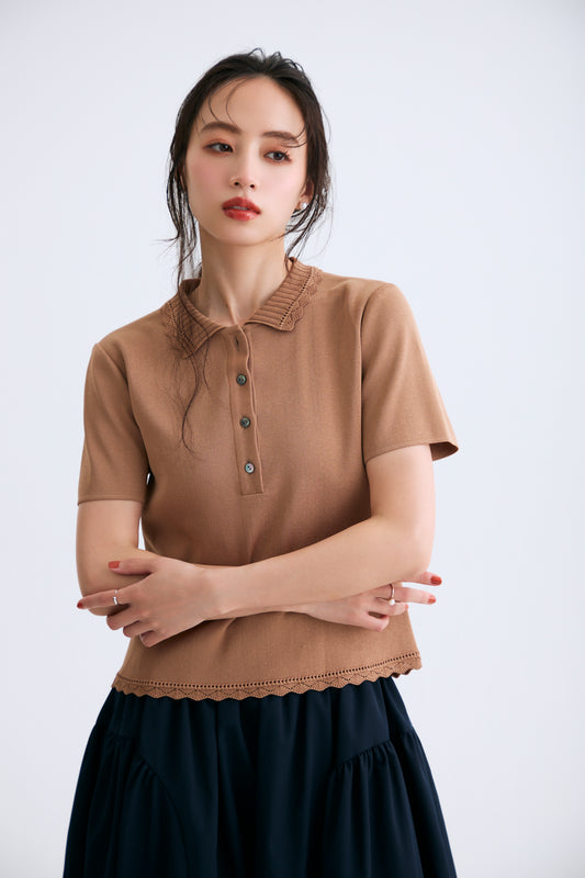 Cool knit polo(Biscuit)