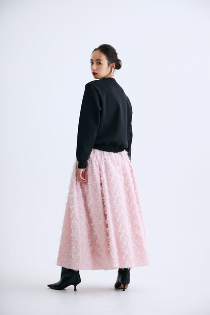 Opera gather skirt（Jacquard Pink）