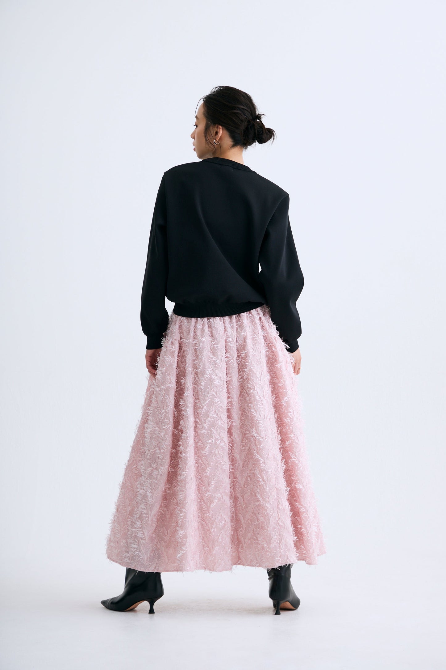 Opera gather skirt（Jacquard Pink）