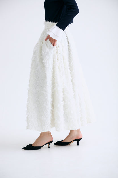 Cream frill tops（Navy）