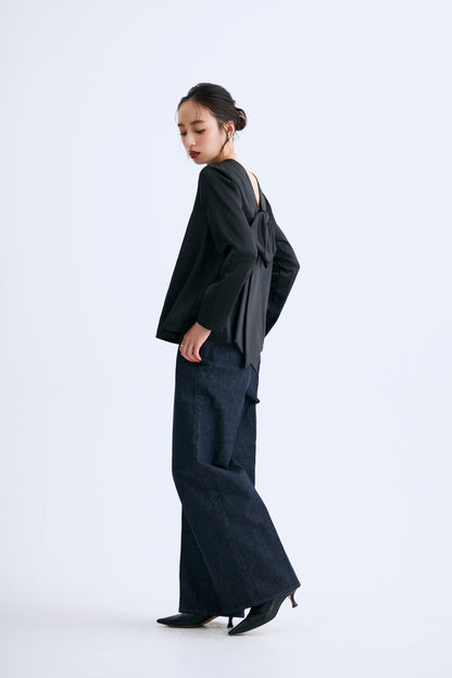 Back ribbon tops（Black）