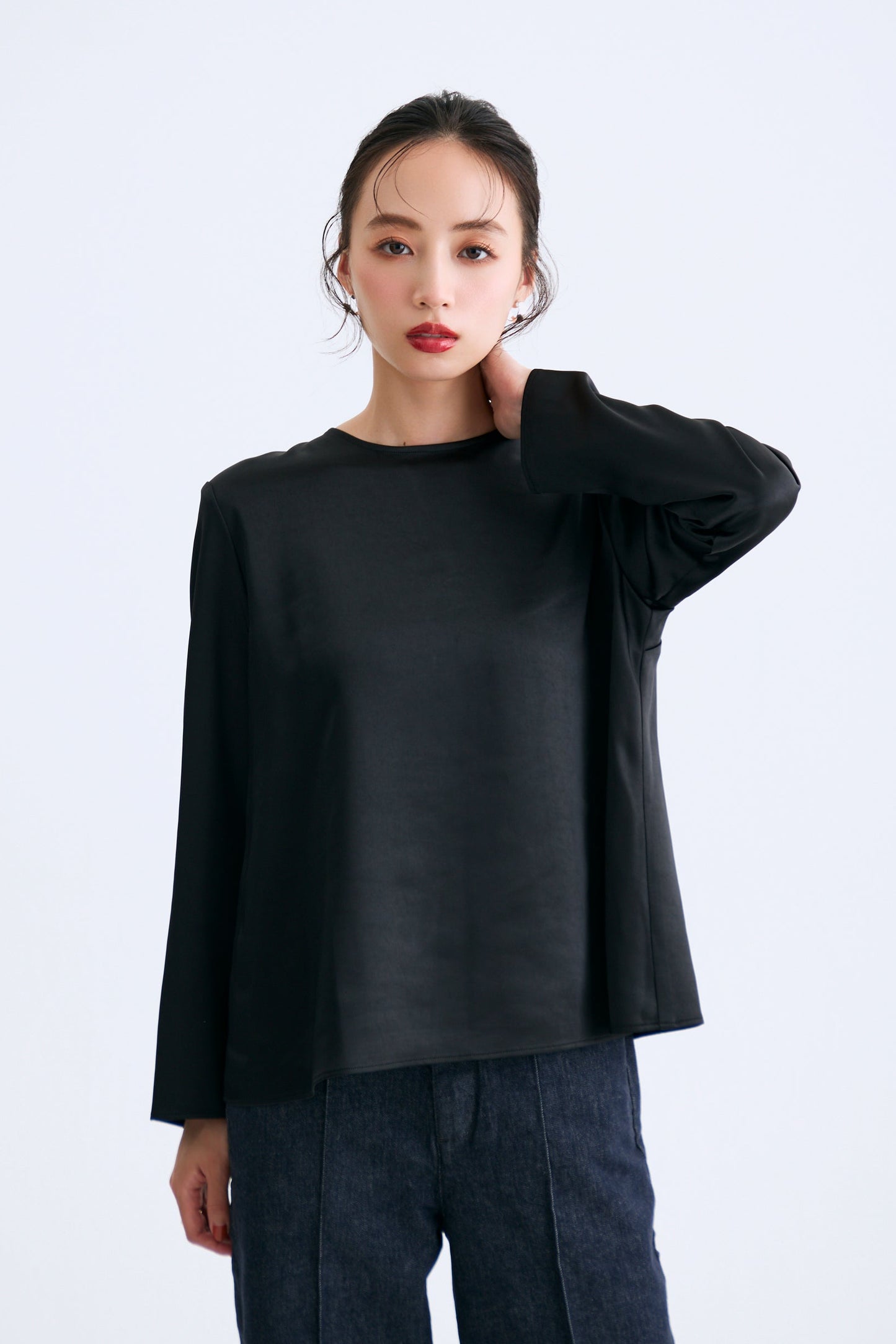 Back ribbon tops（Black）