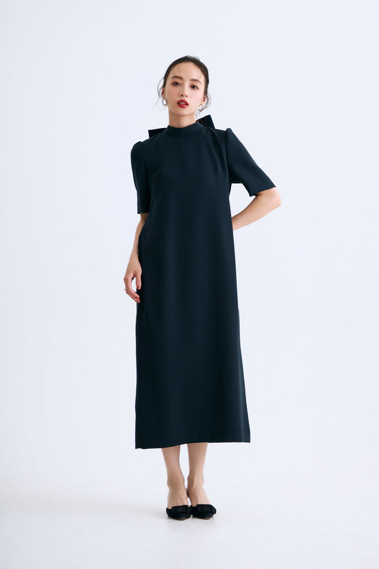 3pattern ribbon dress(Navy)
