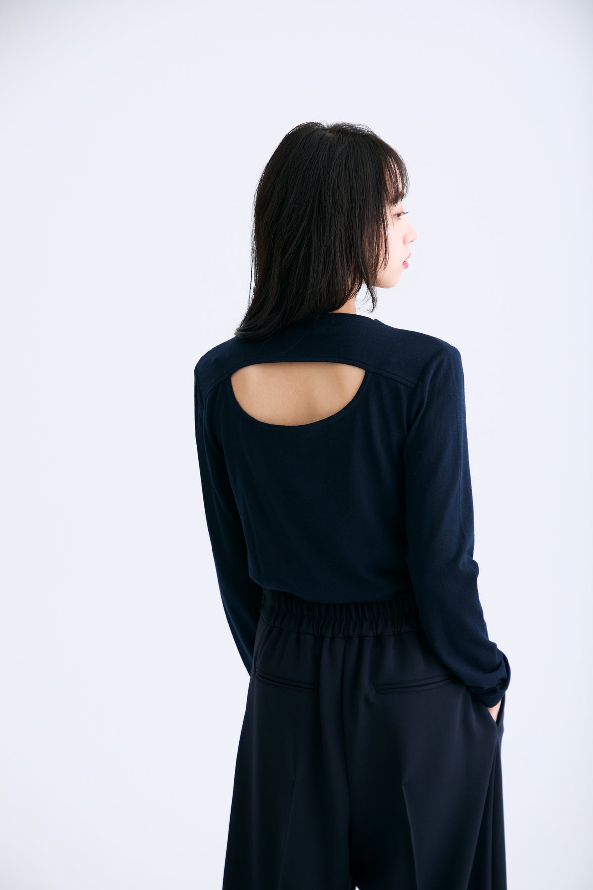 Secret ribbon knit（Navy）