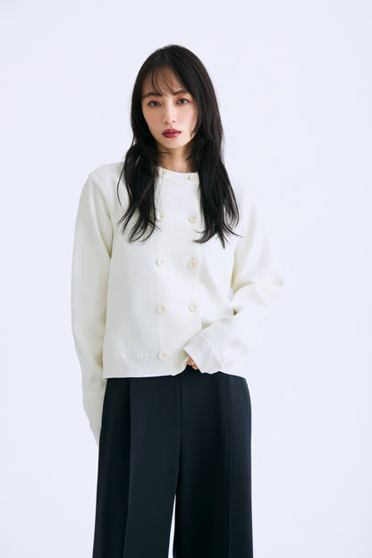 Double knit cardiket（Ivory）