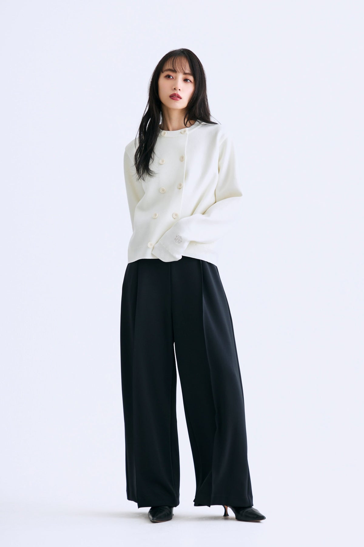 Double knit cardiket（Ivory）