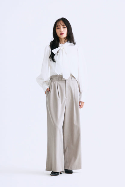 Smart tuck pants(Beige)