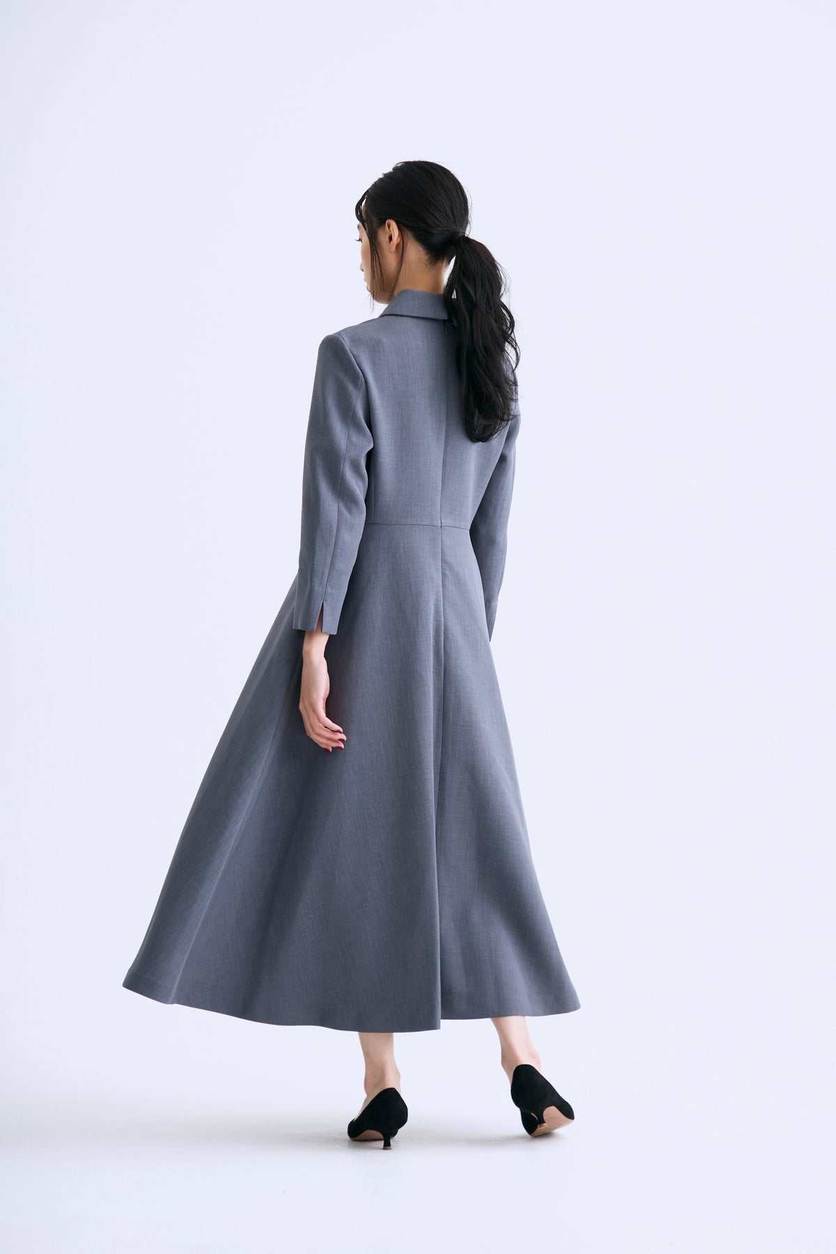 Layered jacket dress（Gray）