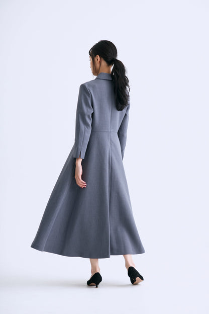 Layered jacket dress（Gray）