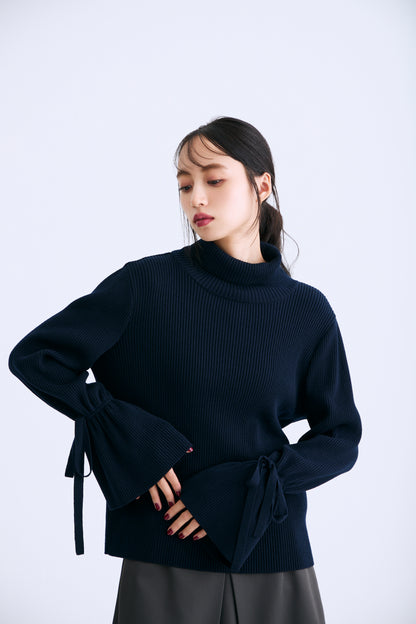 Bell sleeve knit（Navy）