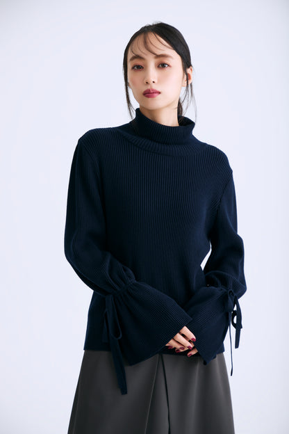 Bell sleeve knit（Navy）