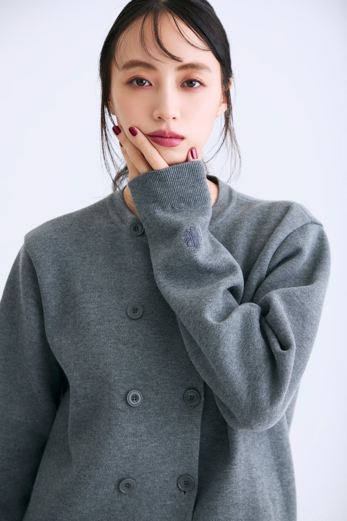 Double knit cardiket（Gray）