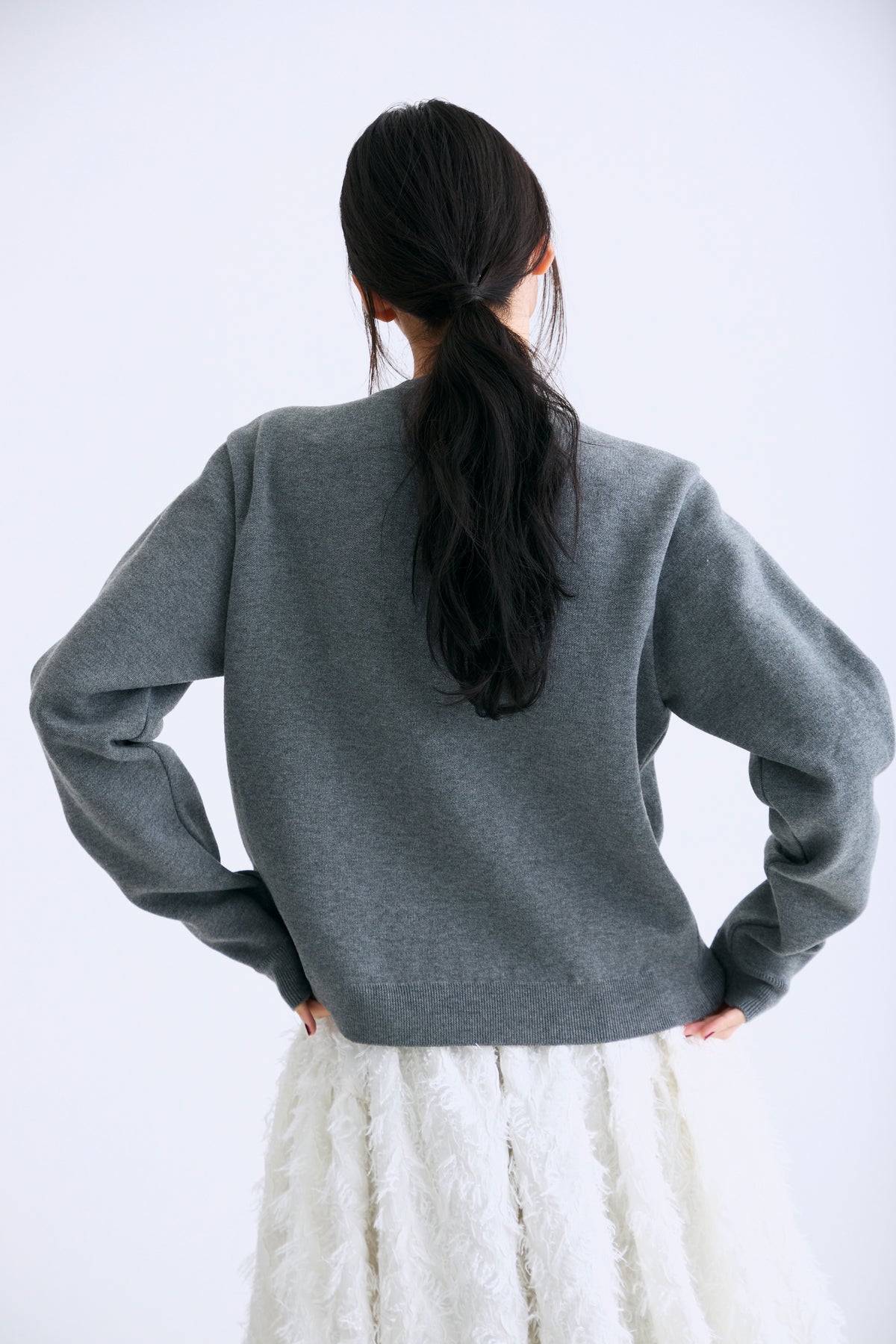 Double knit cardiket（Gray）