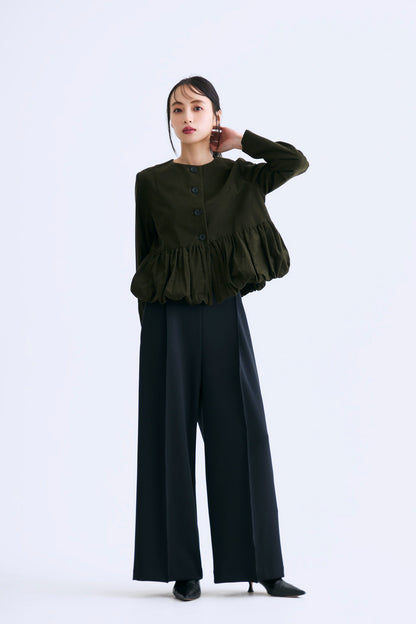 Office jersey wide pants（Navy）