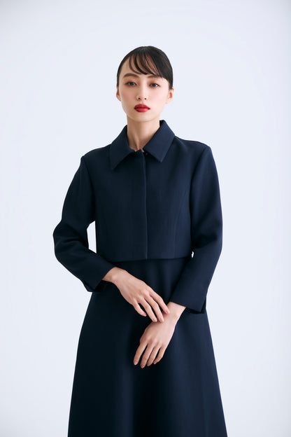 Layered jacket dress（Navy）