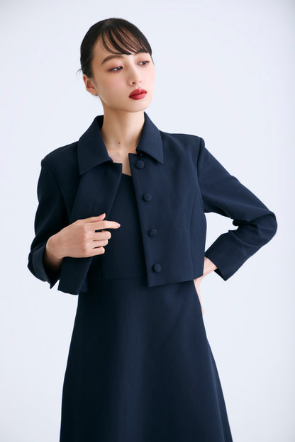 Layered jacket dress（Navy）