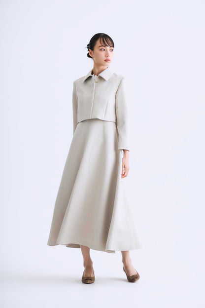 Layered jacket dress（Beige）