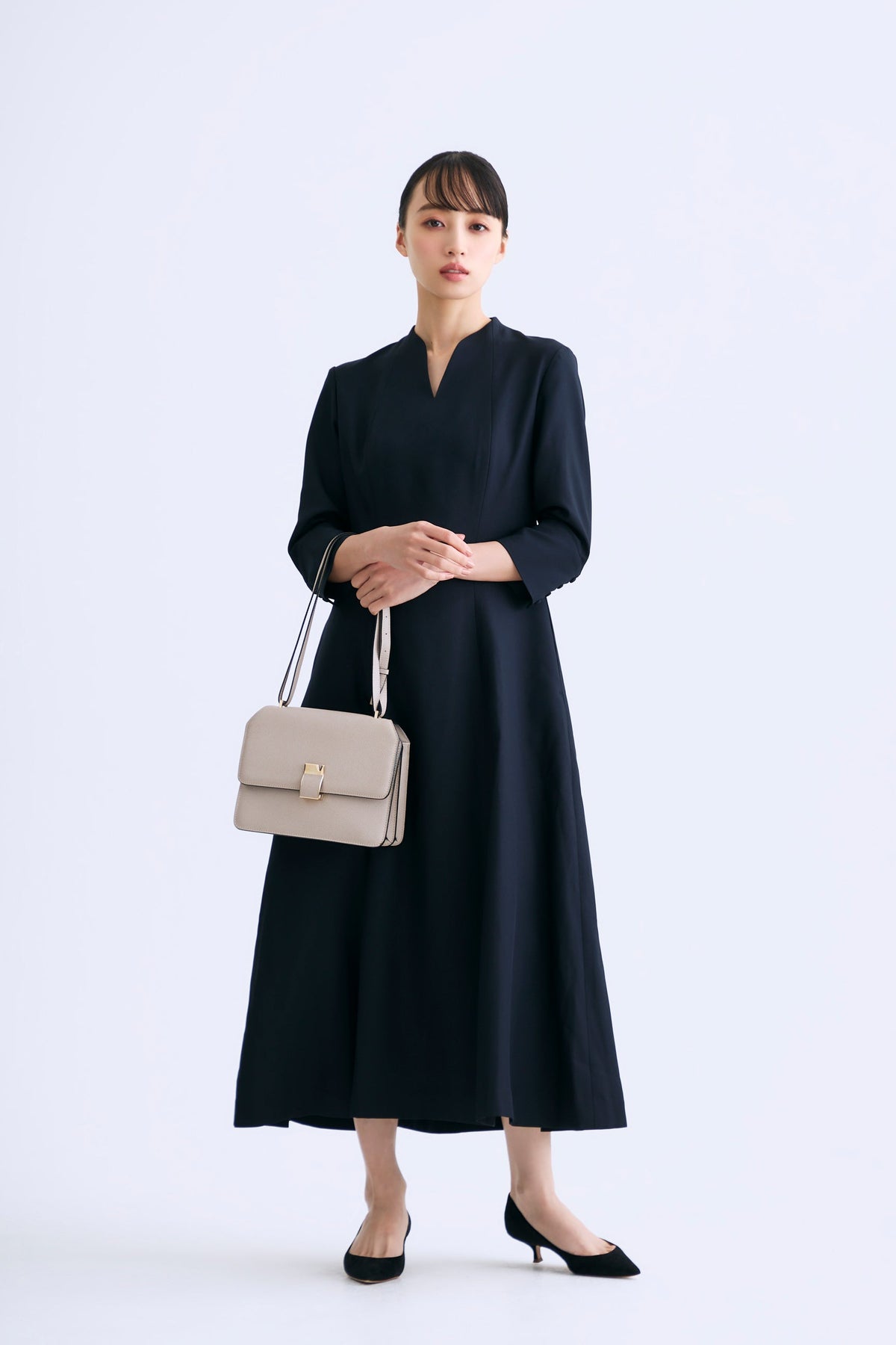 Catherine flare dress (Dark navy)