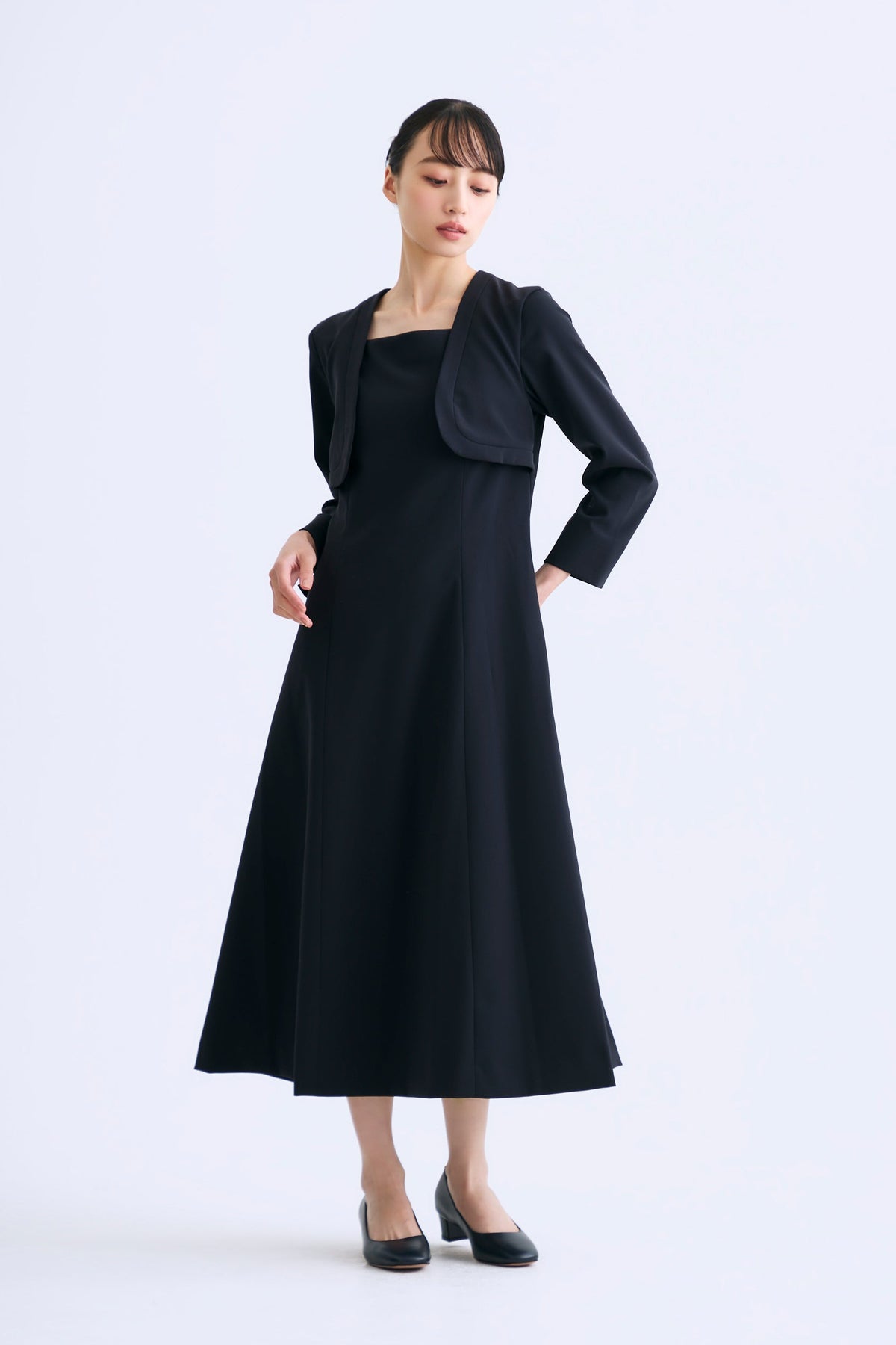 Layered bolero dress（Navy）