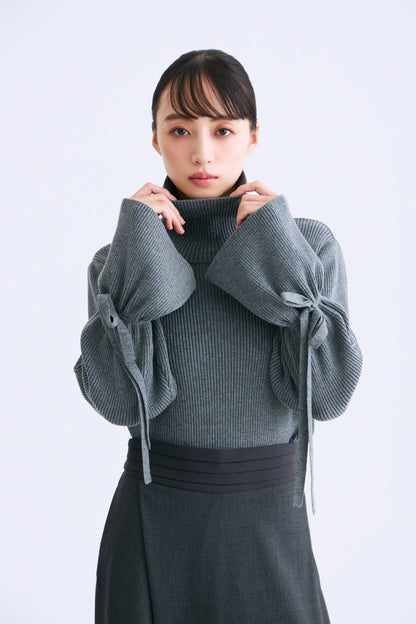 Bell sleeve knit（Gray）