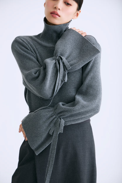 Bell sleeve knit（Gray）