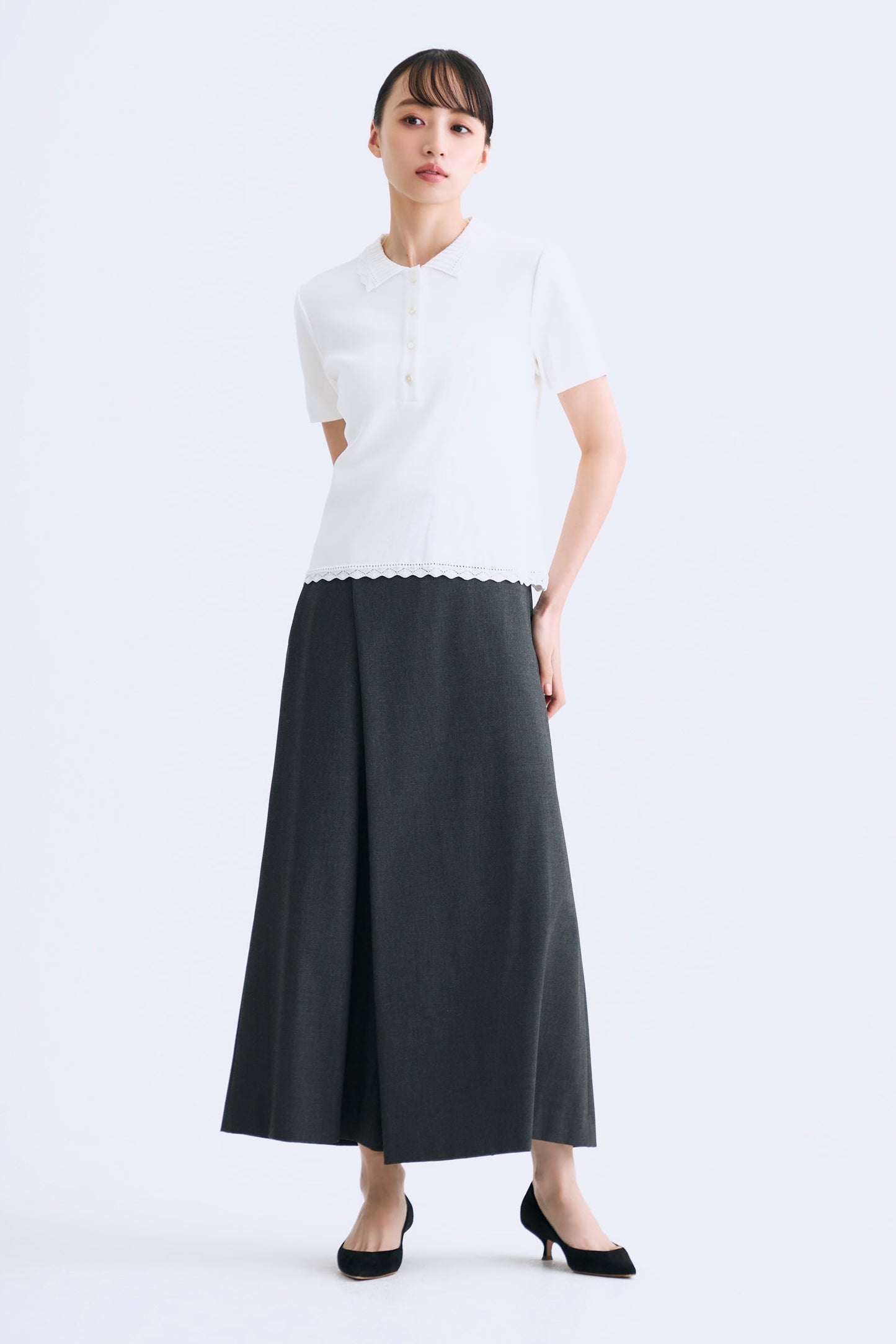 Cool knit polo(White)