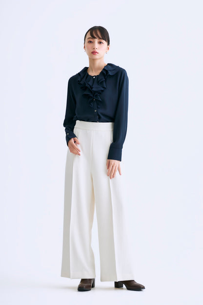 Blossom frill blouse（Navy）