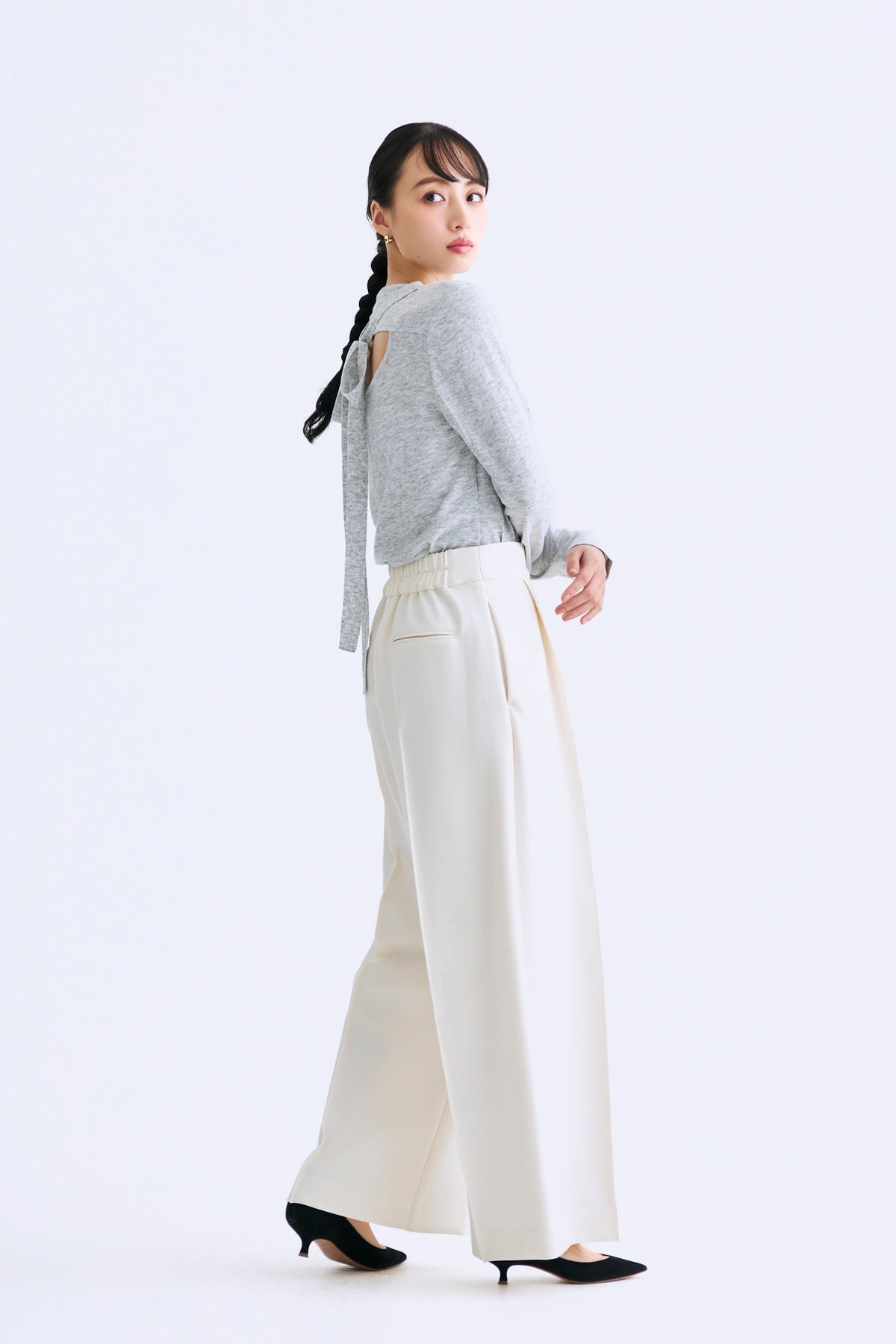Secret ribbon knit（Gray）