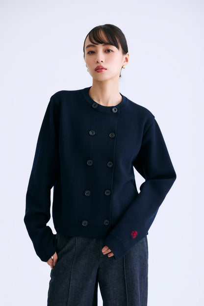 Double knit cardiket（Navy）