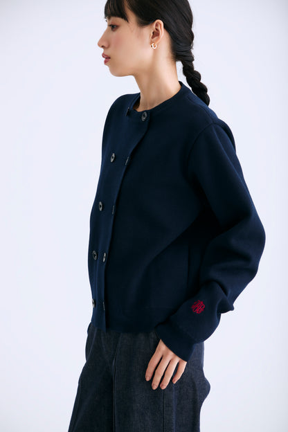 Double knit cardiket（Navy）