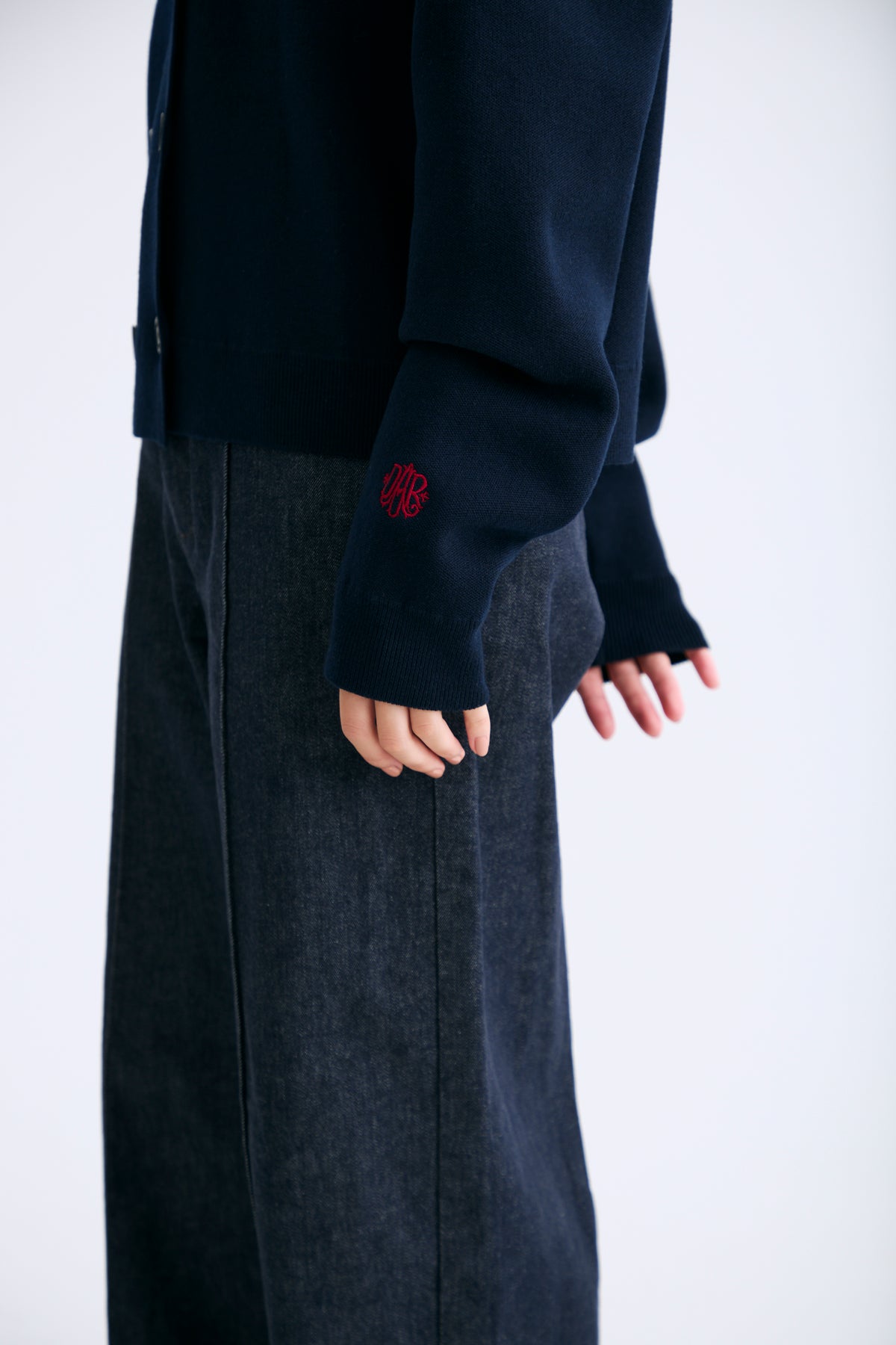 Double knit cardiket（Navy）