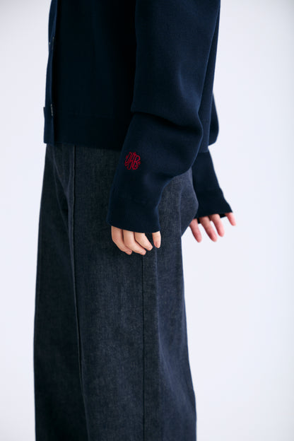 Double knit cardiket（Navy）