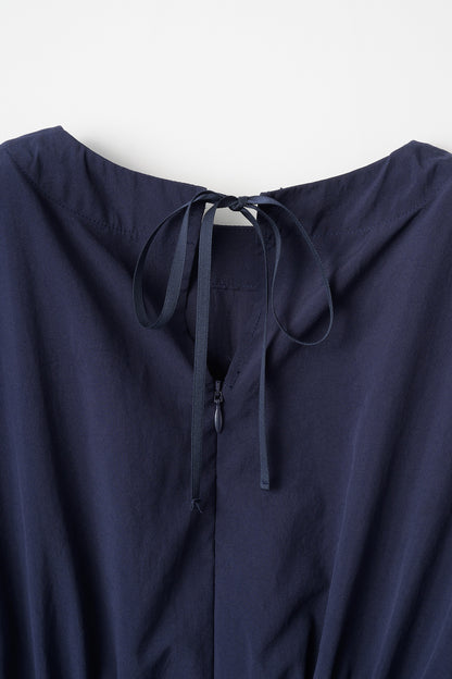 Audire ruffle sleeve blouse (Navy)