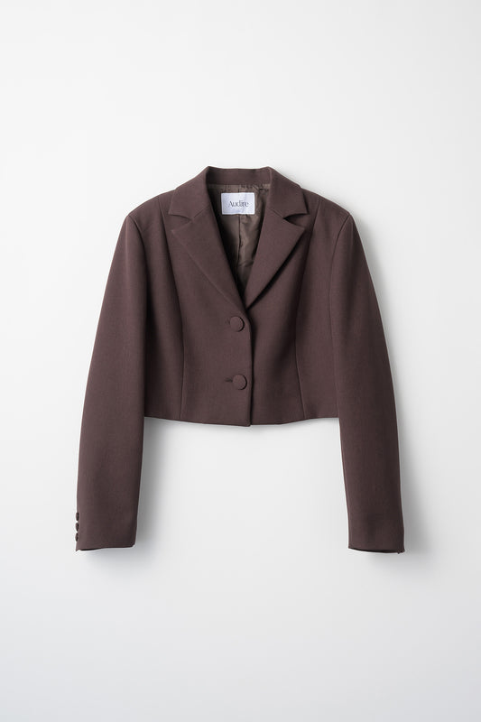Noble short jacket (Dark brown)