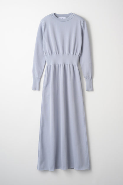 Elastic knit dress (Blue gray)