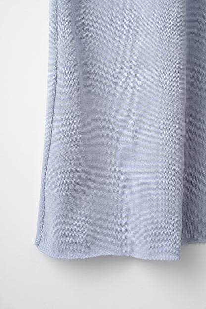 Elastic knit dress (Blue gray)