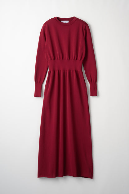 Elastic knit dress (Bordeaux)