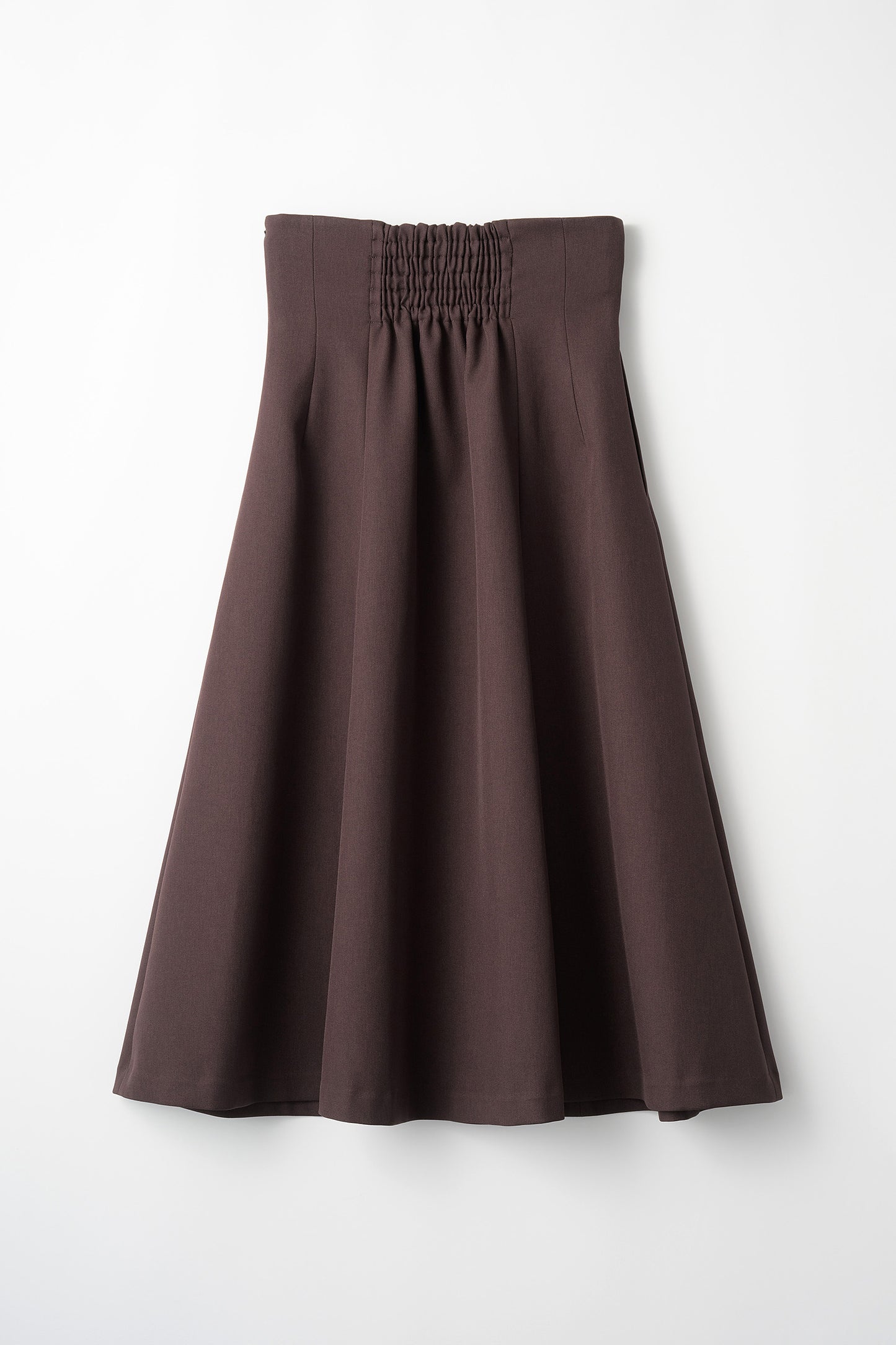 Noble high-waist skirt (Dark brown)
