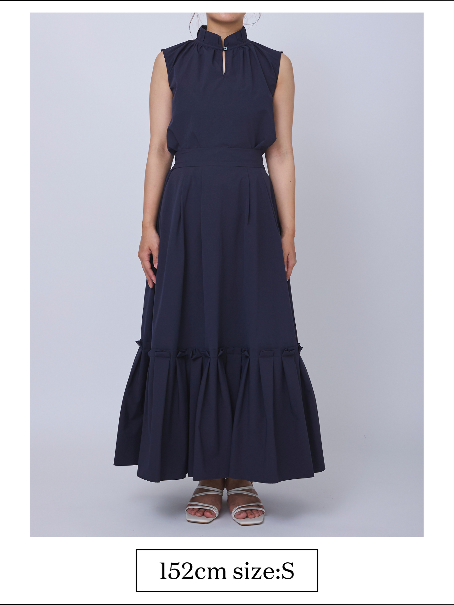 Origami tiered skirt (Navy)