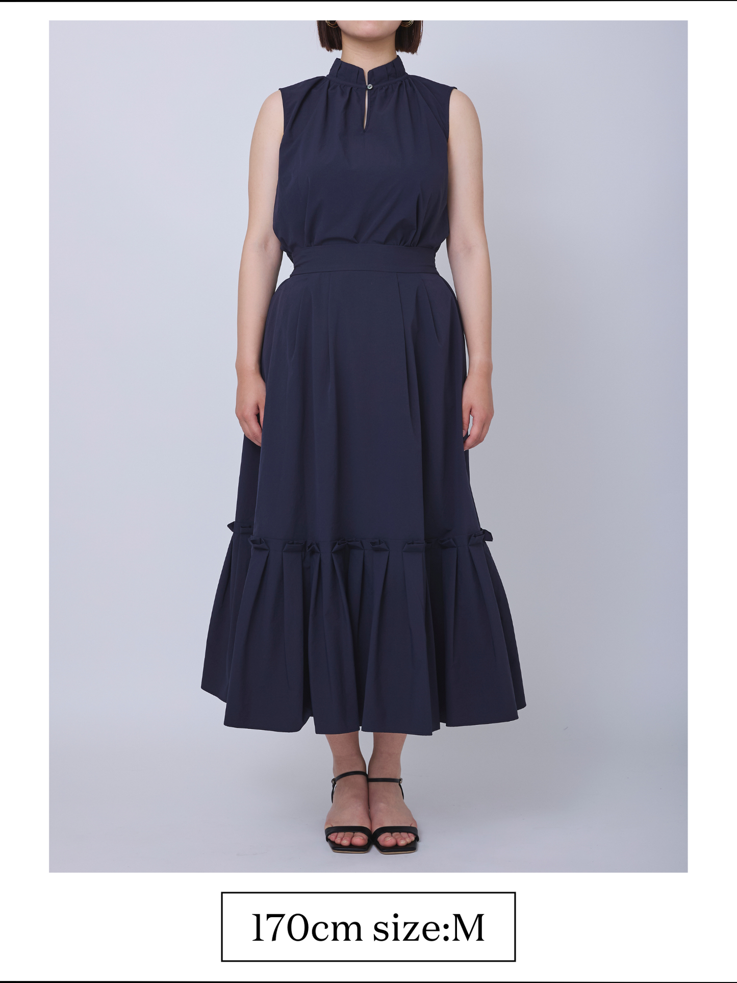 Origami tiered skirt (Navy)