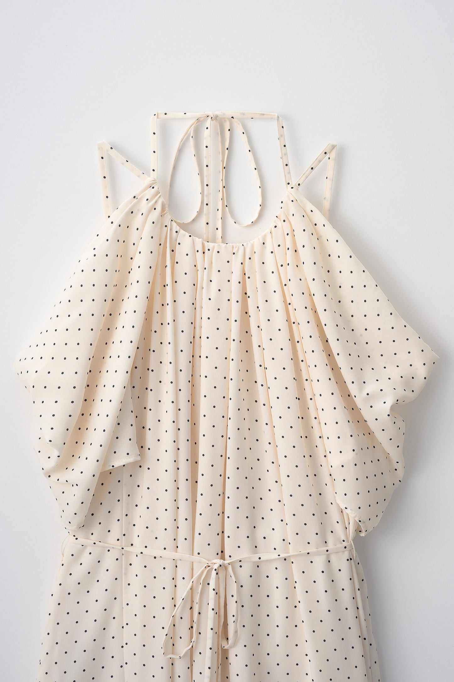 After hours halter-neck dress　(Estella.K×Audire)（White.dot）