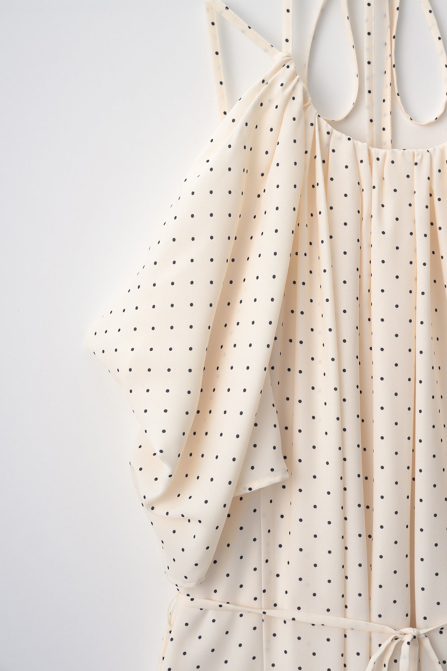 After hours halter-neck dress　(Estella.K×Audire)（White.dot）