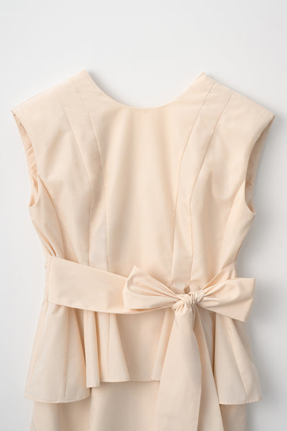 Staycation peplum dress　(Estella.K×Audire) （Ivory）