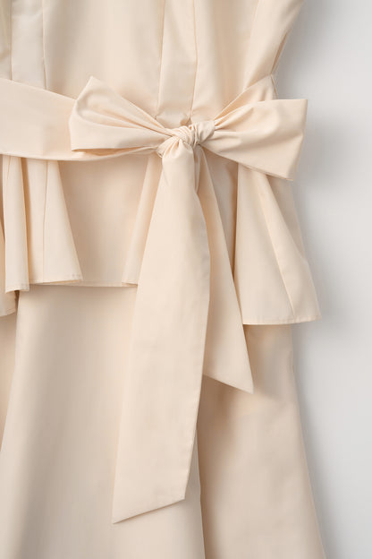 Staycation peplum dress　(Estella.K×Audire) （Ivory）