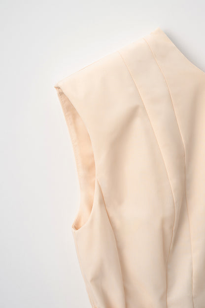 Staycation peplum dress　(Estella.K×Audire) （Ivory）