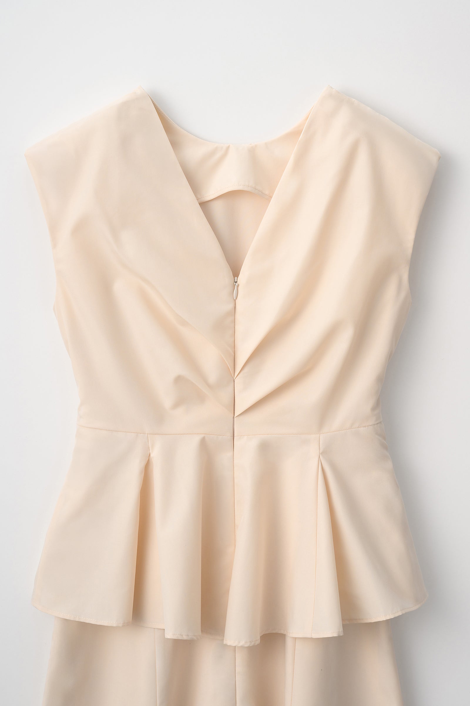 Staycation peplum dress (Estella.K×Audire) （Ivory）