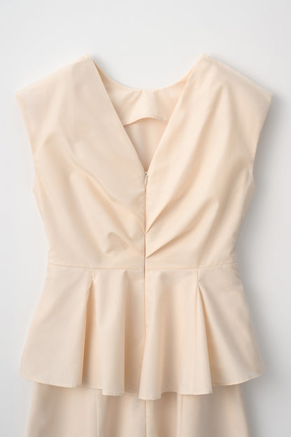 Staycation peplum dress　(Estella.K×Audire) （Ivory）